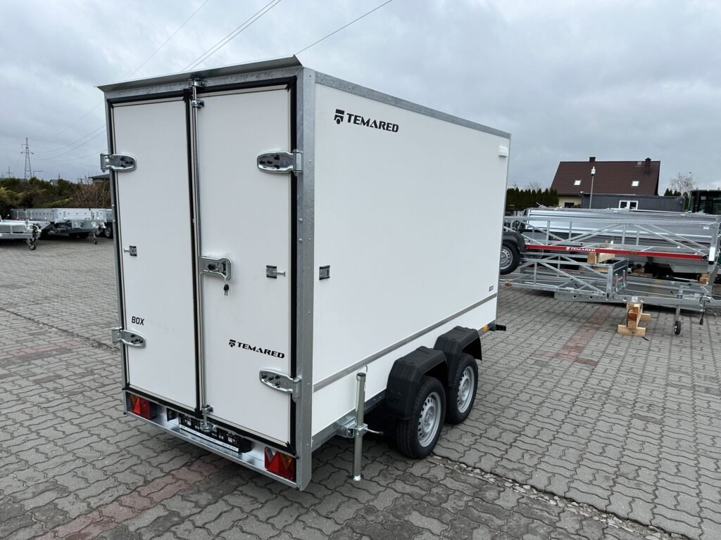 Remorque conteneur Furgon BOX Temared à deux essieux 750 kg