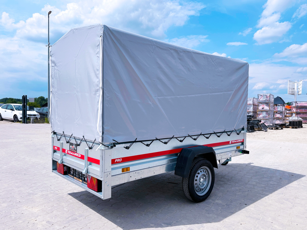 Remorque Temared PRO 2612 simple essieu avec bâche 110 cm 750 kg