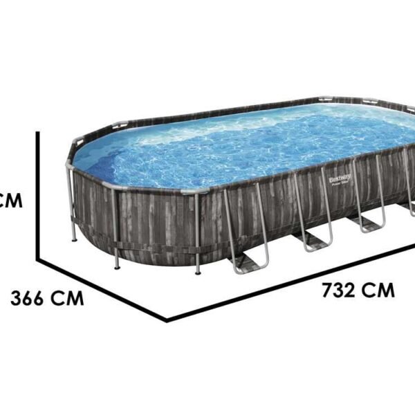 Bestway Power Steel 561ES – 732x366x122 cm – Piscine ovale – Image 8