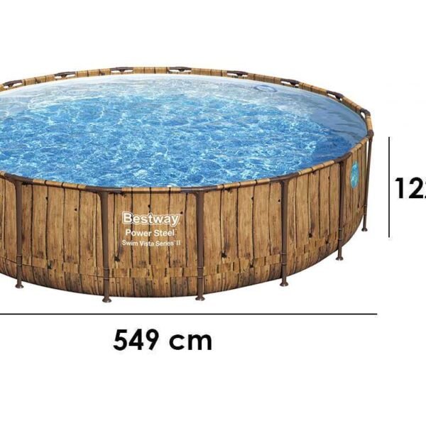 Bestway Power Steel Swim Vista 56977 – Ø549x122 cm – Piscine ronde – Image 1