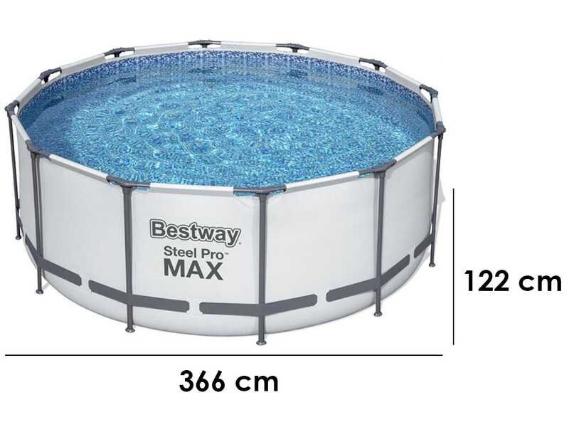 Bestway Steel Pro Max 56420 – Ø366x122 cm – Piscine ronde