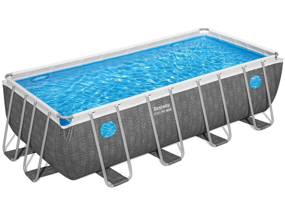 Bestway Steel Pro Max Splashview 561MB – 488x244x122 cm – Piscine hors-sol pour 5-6 personnes