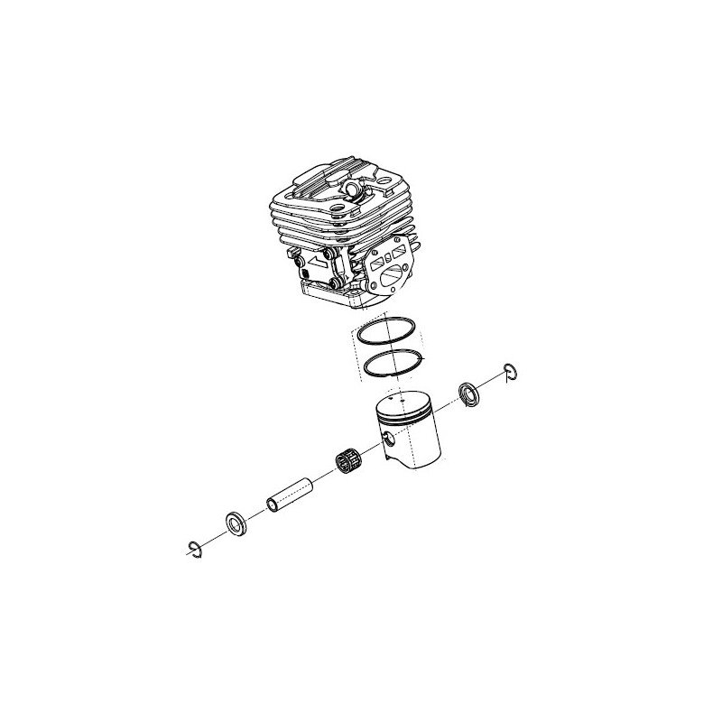 Cylindre piston complet tronçonneuse Husqvarna / Mc Culloch