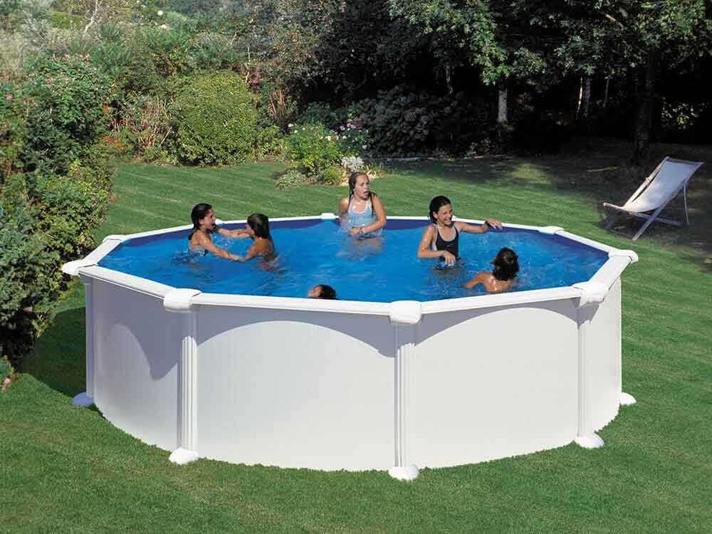 Gre Atlantis Ronde Ø460 x 132cm – Piscine hors-sol en acier
