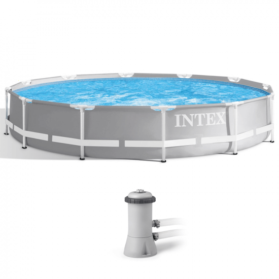 Intex Prisma Frame 26712NP – Ø366x76 cm – Piscine Ronde + Épurateur à cartouche
