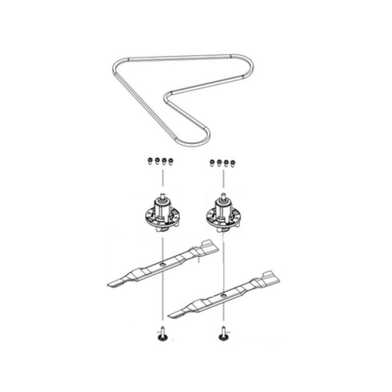 Kit réparation plateau de coupe tracteur tondeuse Husqvarna TS112 -TS114