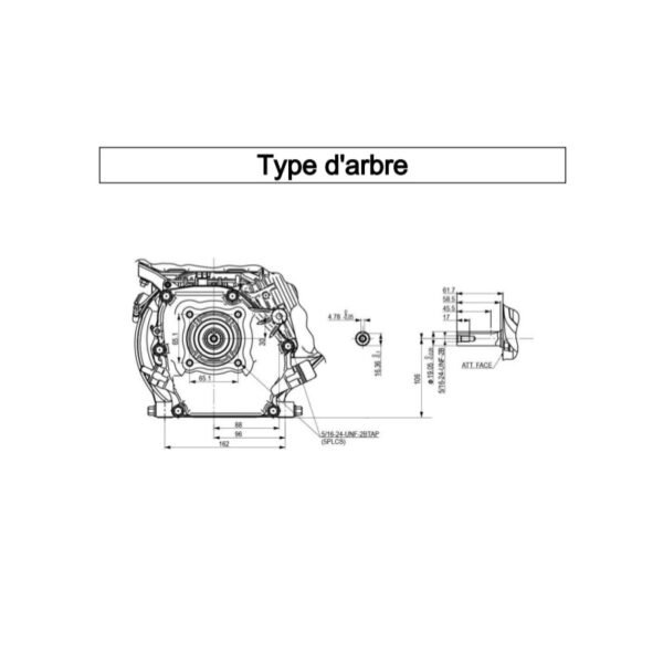 Moteur Honda GX160 QHB1 OHV Motoculteur, bétonnière, groupe électrogène – Image 9