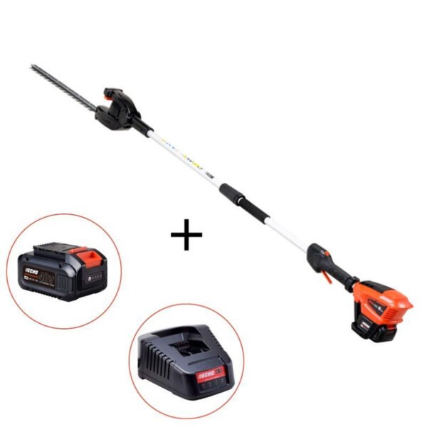 Pack taille-haie sur perche à batterie Echo DHCA310, batterie 2Ah et chargeur – Image 1