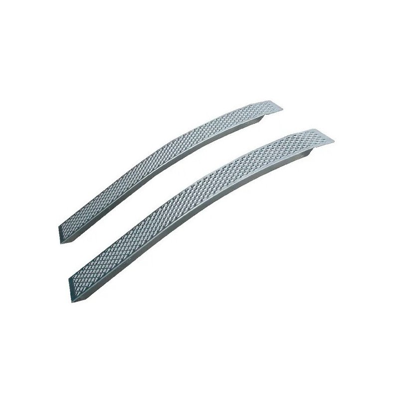 Paire de rampes de chargement courbées 2.5m 1000kg Aluminium