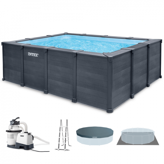 Piscine hors-sol Intex Graphite Grey Panel 26396NP – Image 1