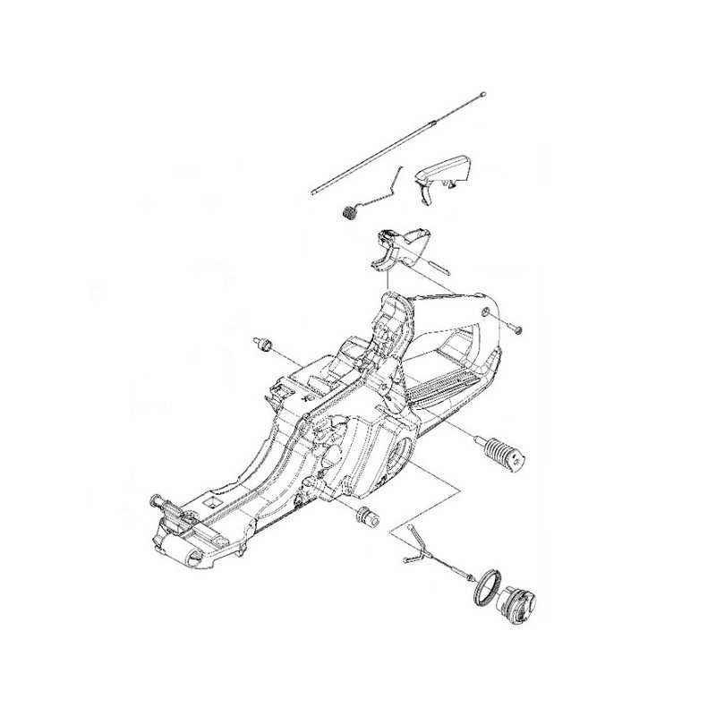Poignée réservoir complète tronçonneuse Husqvarna 565, 572XP