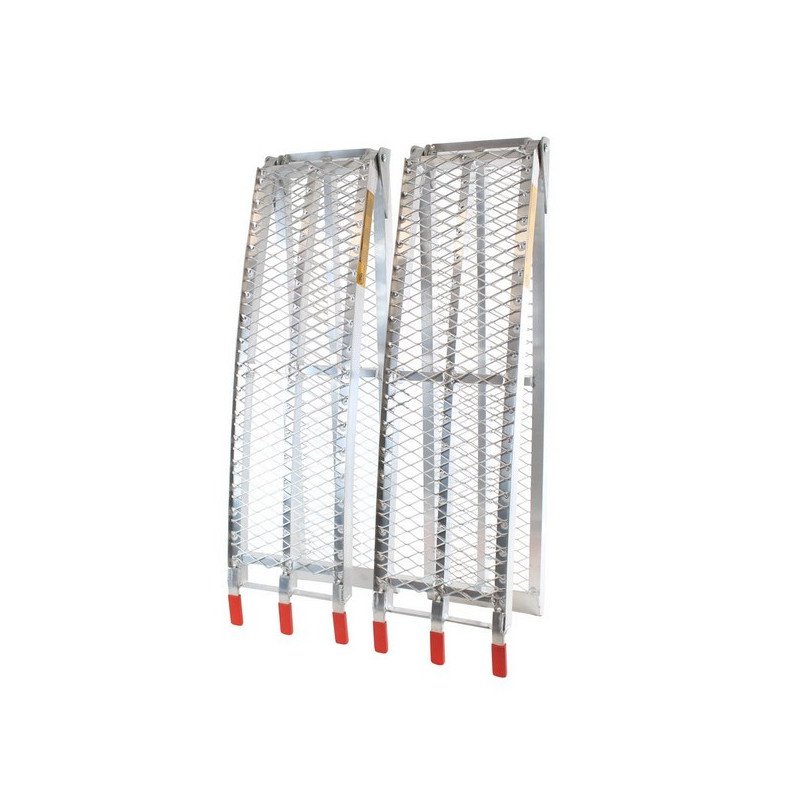 Jeu de rampes aluminium de 225cm courbées et pliable