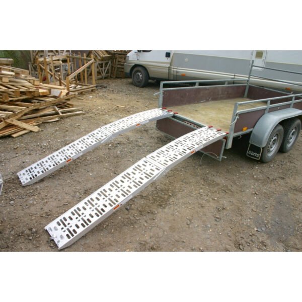 Jeu de rampes aluminium de 225cm courbées et pliable – Image 3