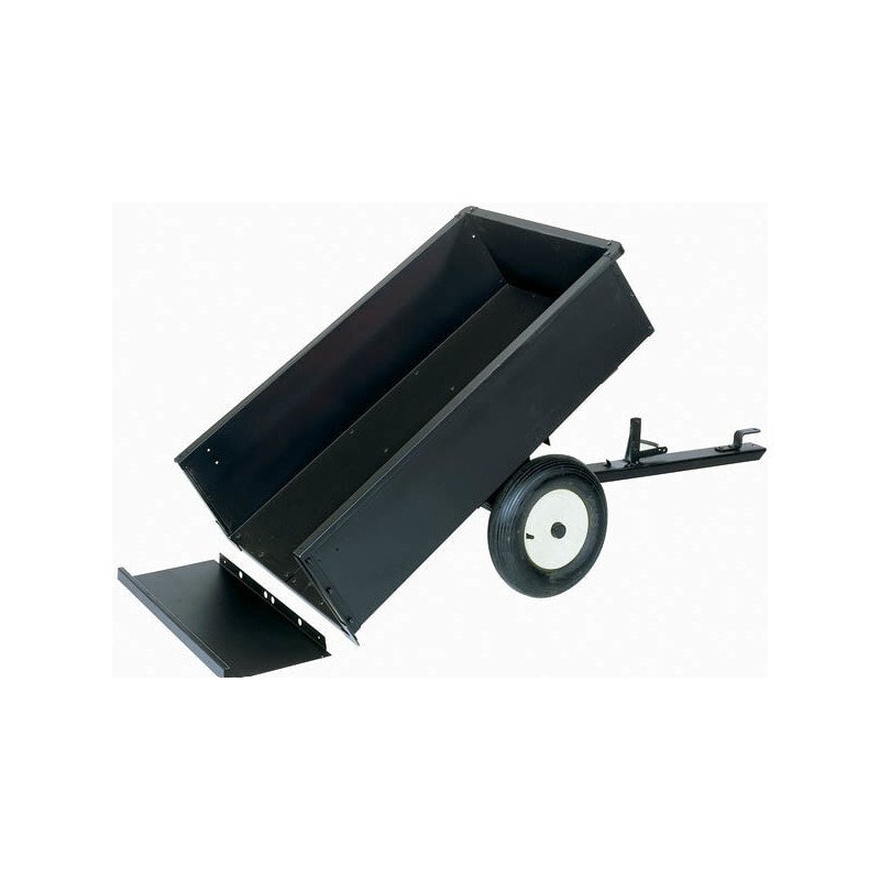 Remorque tracteur tondeuse Husqvarna / Cub Cadet bascule avec hayon