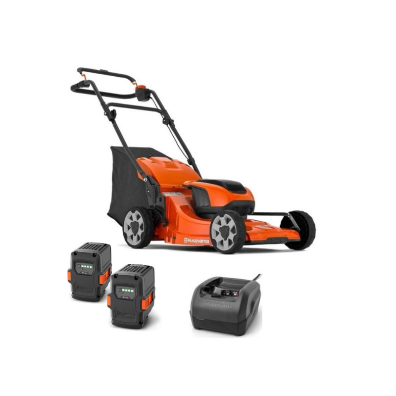 Tondeuse à batterie Husqvarna LC142iS – Pack 2 batteries – autotractée coupe 42cm