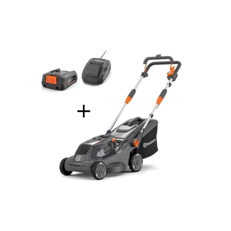 Tondeuse à gazon Aspire Husqvarna LC34-P4A, coupe 34cm, pack batterie P4A18-B72